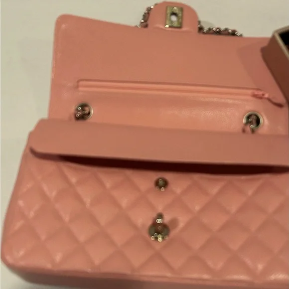 Chanel Pink Quilted Leather Chain Bag - Picture 12 of 16
